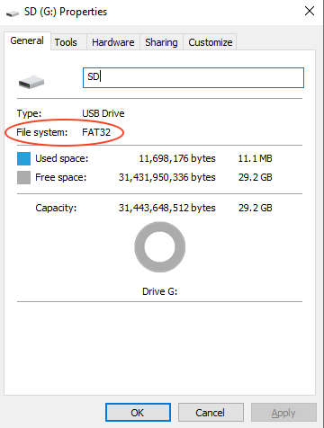 File System on SD Card