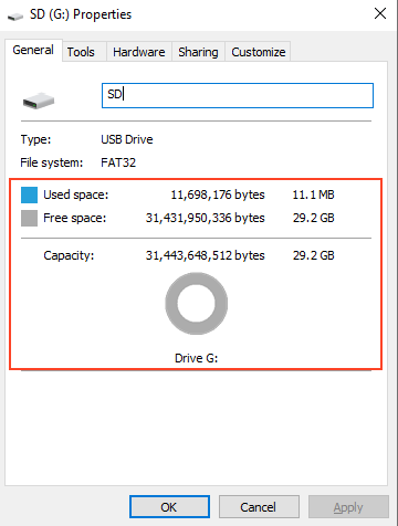 Storage on SD Card