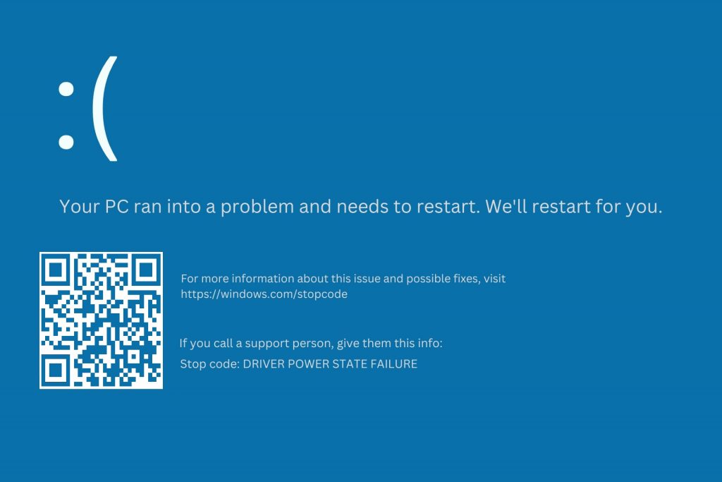 BSOD Driver Power State Failure