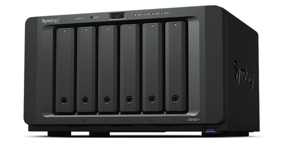 Synology DS1621+ NAS Storage Device with Six Drive Bays