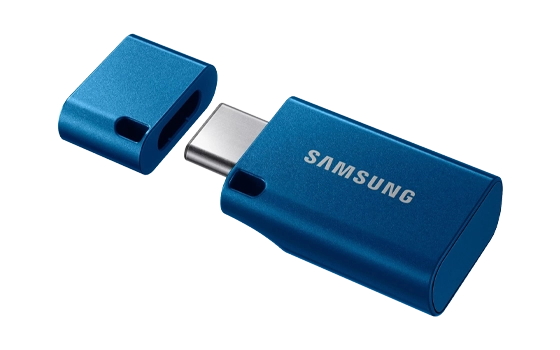 Samsung USB-C Flash Drive with Blue Cap