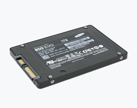 Samsung Solid State Drive with Black Minimalist Design