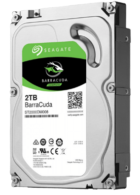 Seagate 2TB BarraCuda internal hard drive.