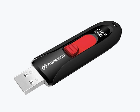 Transcend 32GB USB Flash Drive with Retractable Connector