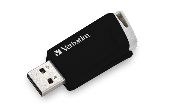 Verbatim USB Flash Drive with Black and Silver Design